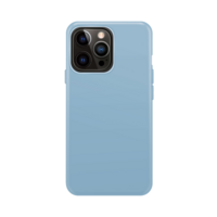 Xqisit NP Silicone case Anti Bac hoesje voor iPhone 14 Pro Max - lichtblauw