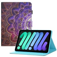 Mandala Bookcase kunstleer hoes voor iPad 10e gen 10.9 inch 2022 - paars