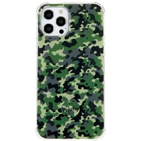 Leger Camouflage Survivor TPU hoesje voor iPhone 12 en 12 Pro - Army Groen