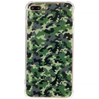 Leger Camouflage Survivor TPU hoesje voor iPhone 7 Plus en 8 Plus - Army Groen