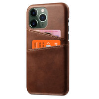 Duo Cardslot Wallet vegan leather hoesje voor iPhone 15 Pro Max - bruin
