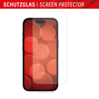 Displex Real Glass Screenprotector voor iPhone 15 Plus & iPhone 15 Pro Max - Transparant