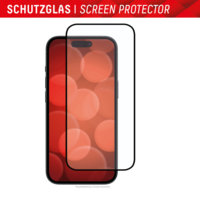 Displex Real Glass Full Cover Screenprotector voor iPhone 15 Plus & iPhone 15 Pro Max - Transparant