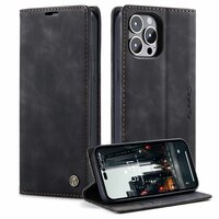 Caseme Retro Wallet Case hoesje voor iPhone 15 Pro Max - zwart