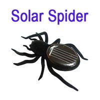 Zwarte speelgoed spin op zonne-energie Solar Powered spider spinnetje
