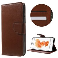 Bruine wallet Bookcase hoesje iPhone 7 Plus 8 Plus Portemonnee Lederen cover
