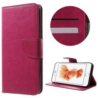 Roze portemonnee Bookcase hoesje iPhone 7 Plus 8 Plus Wallet case Lederen cover