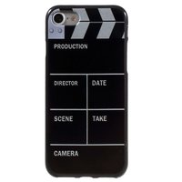 Movie hoesje iPhone 7 8 SE 2020 SE 2022 Filmklapper cover Zwart wit Silicone TPU case