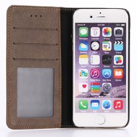 Wallet case iPhone 7 8 SE 2020 SE 2022 bookcase portemonnee hoesje Leder - Bruin