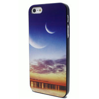 Sunset case iPhone 5, 5s en iPhone SE 2016 Zonsondergang met maan hoesje