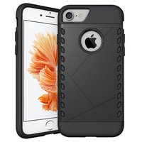 Zwart protect TPU hardcase hoesje iPhone 7 8 zwarte bescherming case