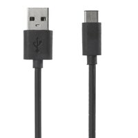 Oplaadkabel USB C naar USB A kabel Zwart gekleurd