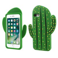 Silicone Cactus hoesje iPhone 7 8 SE 2020 SE 2022 3D groen