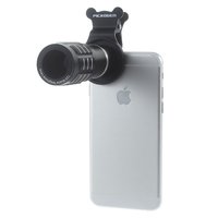 Pickogen Universele 12x optische zoom professionele Telelens telefoon - Klem - Zwart