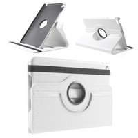 Witte lederen iPad mini 4 & iPad mini 5 (2019) draaibare case hoes