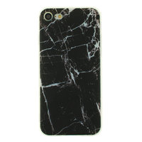 Marmer TPU hoesje case iPhone 7 8 SE 2020 SE 2022 - Marble - Zwart