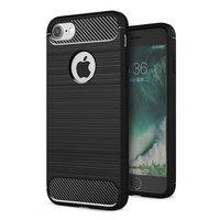 Zwart Carbon Armor iPhone 7 8 TPU hoesje