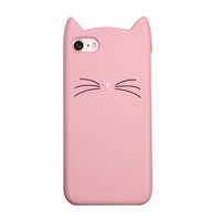 Roze katje snorharen iPhone 7 8 SE 2020 SE 2022 hoesje case cover kitten