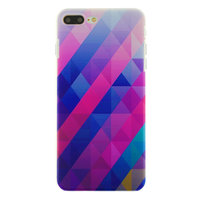 Blauw paarse driehoek iPhone 7 Plus 8 Plus hardcase hoesje cover