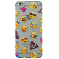 Transparant Emoji iPhone 6 6s TPU hoesje case cover smiley