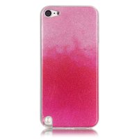 Ombre roze glitter hoesje iPod Touch 5 6 7 TPU case