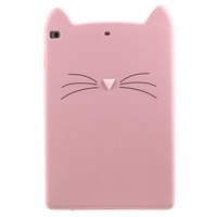 Roze kat oortjes silicone iPad 2017 2018 hoes case