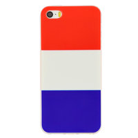 Nederlandse vlag rood wit blauw TPU iPhone 5 5s SE 2016 hoesje case