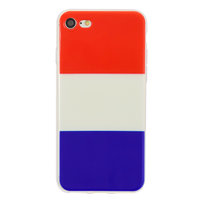 Nederlandse vlag rood wit blauw TPU iPhone 7 8 SE 2020 SE 2022 hoesje case