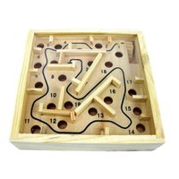Houten knikkerpuzzel - Doolhof Maze Balans