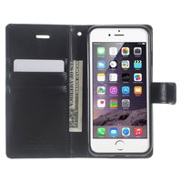 Mercury Blue Moon Case iPhone 7 8 SE 2020 SE 2022 Hoesje - Pasjeshouder Zwart