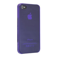 iPhone 4 4S 4G hard case hoesje crystal doorzichtig clear - Paars