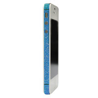 Skin iPhone 4 4s glitter Bumper stickers Color Edge glamour - Lichtblauw