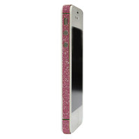 Skin iPhone 4 4s glitter Bumper stickers Color Edge glamour - Roze