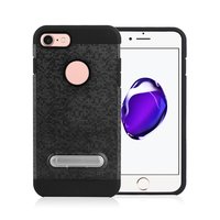 Mozaïek hoesje standaard TPU kunststof hybride case iPhone 7 8 - Zwart