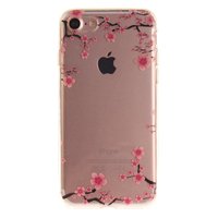 Doorzichtige Bloesem Bloemen iPhone 7 8 SE 2020 TPU hoesje - Roze