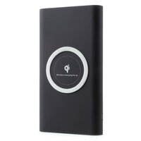 Universele powerbank en Qi draadloze oplaad pad 10.000 mAh - Zwart