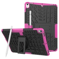 Hybride TPU Polycarbonaat iPad Air 3 (2019) & iPad Pro 10.5 inch case - Roze Profiel Standaard