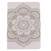Mandala Lederen Wallet iPad Air 3 (2019) & iPad Pro 10.5 inch case - Wit Standaard