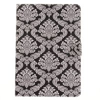 Damascus print iPad Air 3 (2019) & iPad Pro 10.5 inch (2017) Lederen case en cover - Zwart Wit