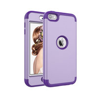 Armor Schokbestendig Silicone Polycarbonaat iPod Touch 5 6 7 hoesje - Paars