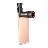 Universele Telephoto Lens 8X Zoom opzetstuk mobiele telefoons - Zwart