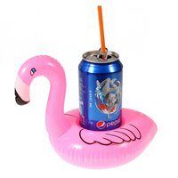 Flamingo Opblaasbare bekerhouder - Roze