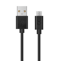 Xqisit Micro USB naar USB A kabel 100 cm - Zwart