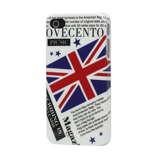 iPhone 4/4s Britse Engelse vlag flag krant magazine hoesje case Ovecento