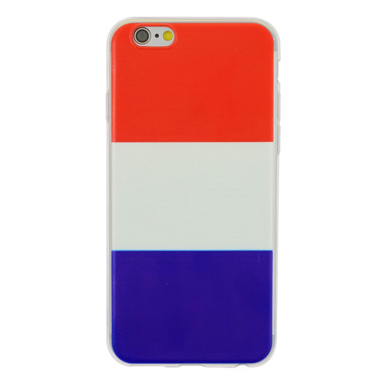 Nederlandse vlag rood wit blauw TPU iPhone 6 6s hoesje case