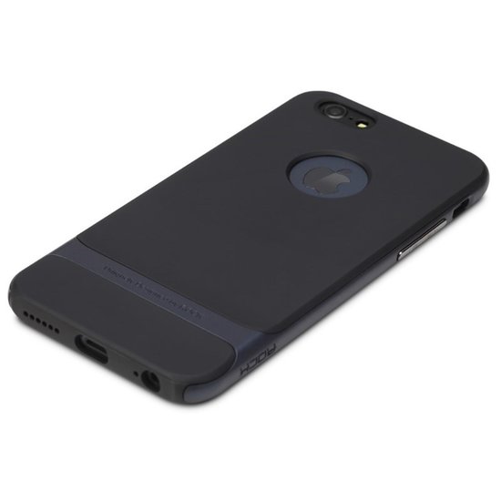 Rock Royce series Navy Blue iPhone 6 Plus 6s Plus hoesje case - Blauw - Zwart