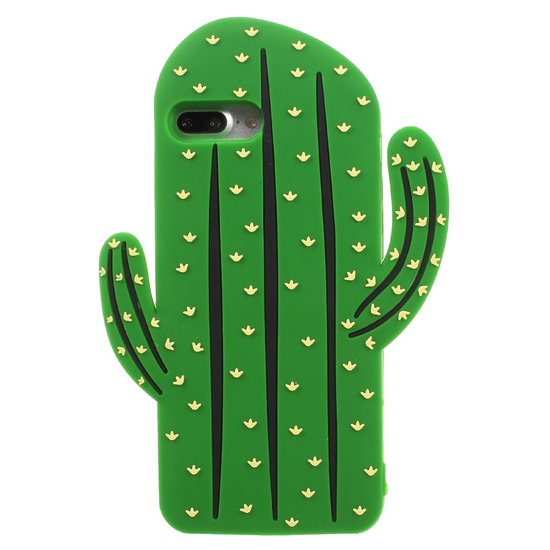 Silicone cactus case iPhone 7 Plus 8 Plus hoesje - Groen