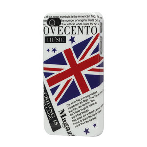 Berouw Medisch vallei Hardcase hoesje Ovecento, Britse vlag met magazine design iPhone 4/4s kopen
