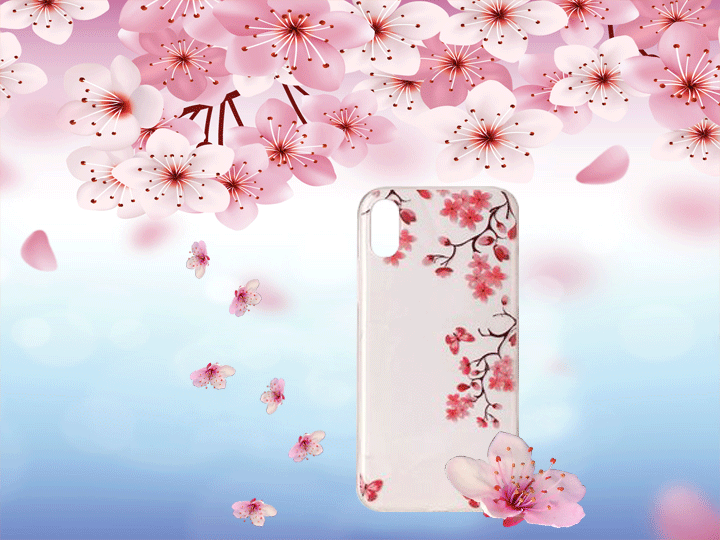 Coque iPhone 5 5s SE 2016 Transparent Branches Branches TPU - Rose Violet